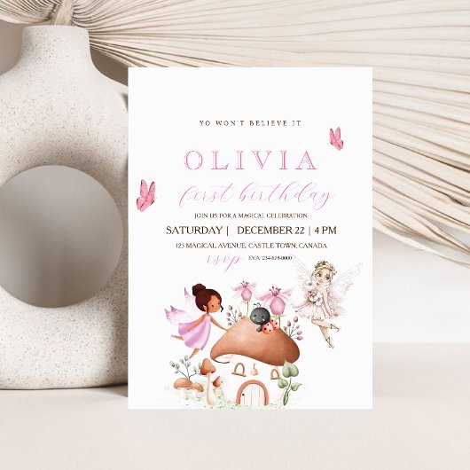 第1誕生日妖精パーティーガーデンピクシーガールズ 招待状