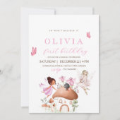 第1誕生日妖精パーティーガーデンピクシーガールズ 招待状 (正面)