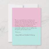 第1誕生日射撃、 発砲スターサンキューカード サンキューカード (裏面)