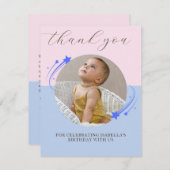 第1誕生日射撃、 発砲スターサンキューカード サンキューカード (正面/裏面)