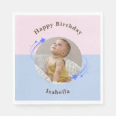 第1誕生日射撃、 発砲星 スタンダードランチョンナプキン (正面)