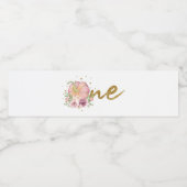 第1誕生日感謝祭かぼちゃピンク ペットボトルラベル (シングルラベル)