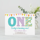 第1誕生日招待状。ガールファースト誕生日 招待状 (スタンド正面)