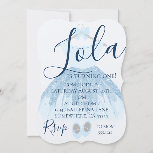 第1誕生日招待状 招待状 (正面)