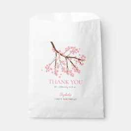 第1誕生日春さくらんぼ花咲きフローラかわいい フェイバーバッグ
