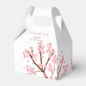 第1誕生日春さくらんぼ花咲きフローラかわいい フェイバーボックス (裏面サイド)