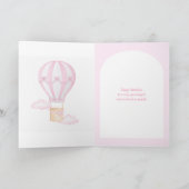 第1誕生日熱気球グリーティング カード (内部)