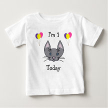 第1誕生日猫のTシャツ