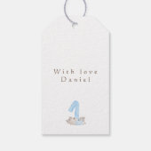 第1誕生日秋ボーイサンキューユーラベル ギフトタグ (裏面)