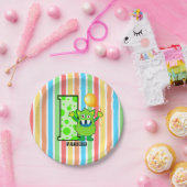 第1誕生日緑モンスターのカスタム ペーパープレート (パーティー)