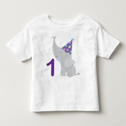 第1誕生日象 トドラーTシャツ (正面)