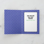 第1誕生日赤鮫フィッシュ漫画かわいい海 カード (内部)