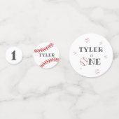 第1誕生日野球誕生日パーティー コンフェッティ (裏面)