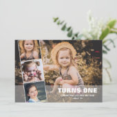 第1誕生日4フォトコラージュアザカード シーズンカード (スタンド正面)