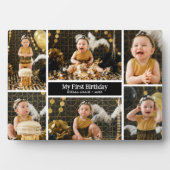 第1誕生日6枚コラージュ フォトプラーク (正面)