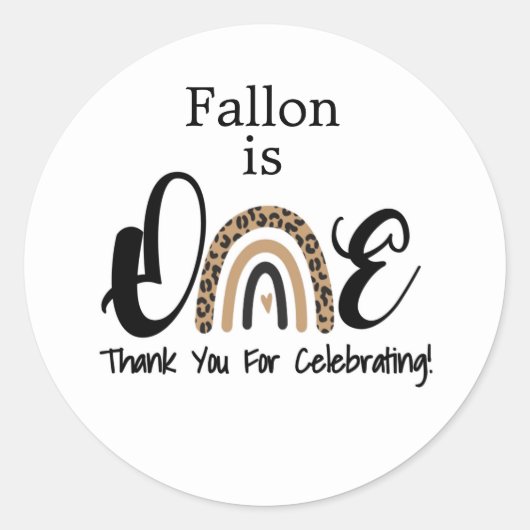 第1誕生日、レインボー招待状、ワン ラウンドシール (正面)