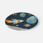 第1誕生日、宇宙誕生日、送風ギフトラベル ペーパープレート (アングル)