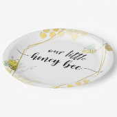 第1誕生日、蜂パーティー、蜂をテーマにした ペーパープレート (アングル)