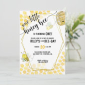 第1誕生日、蜂パーティー、蜂をテーマにした 招待状 (スタンド正面)