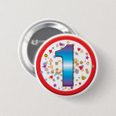 第1誕生日v2 缶バッジ (正面&裏面)