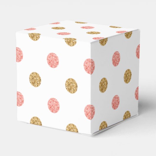 第1誕生祝いピンク&金ゴールドグリッターワン フェイバーボックス (裏面サイド)