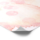 第1赤面かわいらしゴールデンピンクシャンデリアプリント ポスター (角)