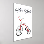 第1車輪ヴィンテージ赤三輪車フォイル文字ポスター 箔ポスター (レイダウン)