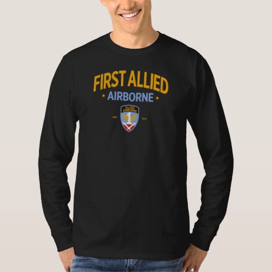 第1連合空挺機「FAAA」アメリカ合衆国軍隊ロング Tシャツ (正面)