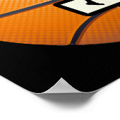 第1部バスケットボールと選手 ポスター (角)