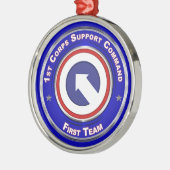 第1部隊支援コマンドのクリスマスオーナメント メタルオーナメント (左)