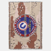 第1部隊支援コマンド砂漠の嵐退役軍人 スローブランケット (正面縦)