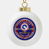 第1部隊支援コマンド砂漠の嵐退役軍人 セラミックボールオーナメント (正面)