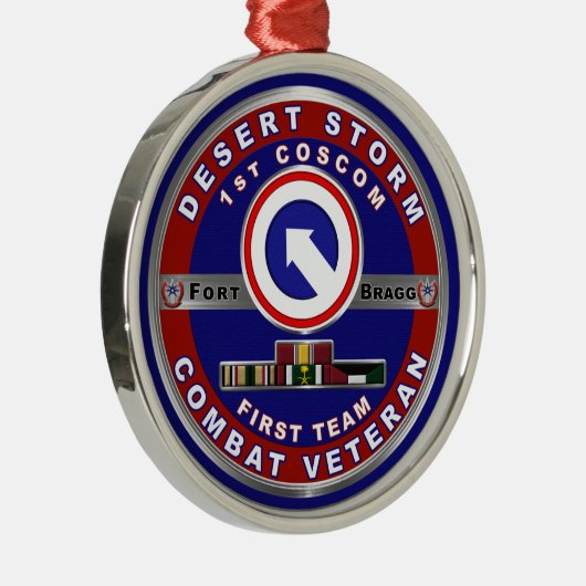 第1部隊支援コマンド砂漠の嵐退役軍人 メタルオーナメント (右)