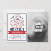 第1野球誕生日招待状（写真あり） 招待状 (正面)