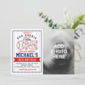 第1野球誕生日招待状（写真あり） 招待状 (スタンド正面)