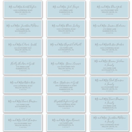 第1開花座標ゲスト住所 シール (正面)