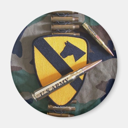 第1騎兵ディビジョン空室分割フォートフードマグネット マグネット (正面)