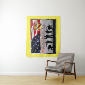 第1騎兵師団の兵士たちとアメリカ国旗 タペストリー (インサイチュ)