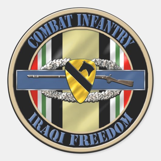 第1騎兵師団の歩兵OIF ラウンドシール (正面)