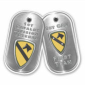 第1騎兵師団の犬タグ シール (正面)