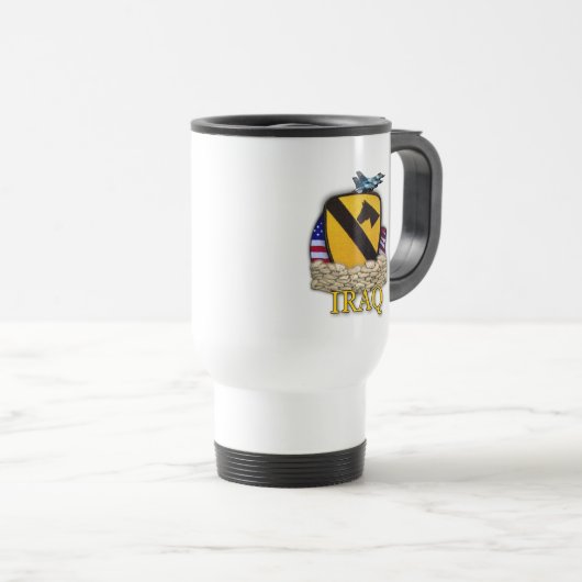 第1騎兵師団の空軍退役軍人イラクMug トラベルマグ (正面右)