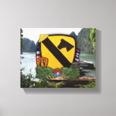 第1騎兵師団の空軍cavベトナム戦争退役軍人 キャンバスプリント (正面)