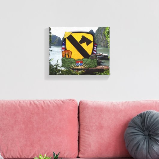 第1騎兵師団の空軍cavベトナム戦争退役軍人 キャンバスプリント (インサイチュ (リビング))