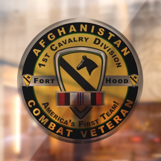 第1騎兵師団アフガニスタン退役軍人 ウィンドウサイン (シート2)