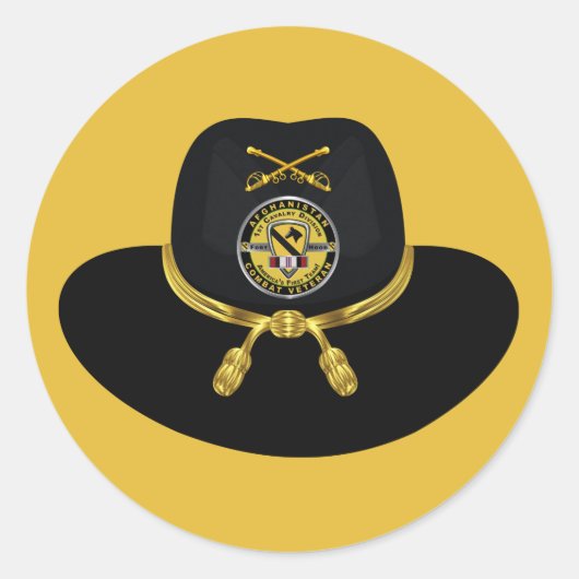 第1騎兵師団アフガニスタン退役軍人 ラウンドシール (正面)