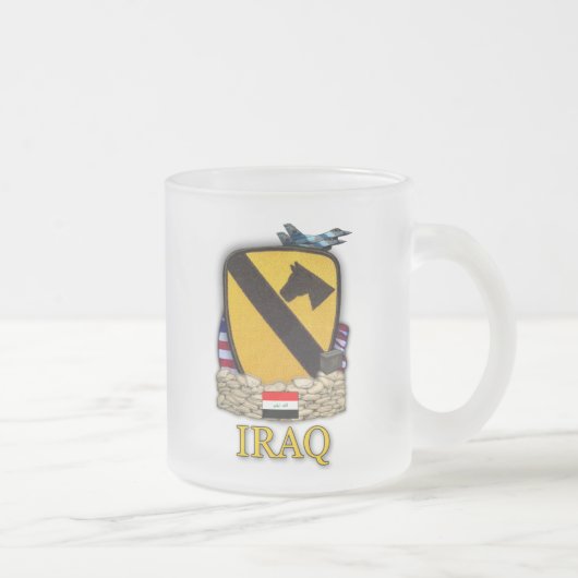 第1騎兵師団エアキャブ戦争退役軍人マグ フロストグラスマグカップ (右)