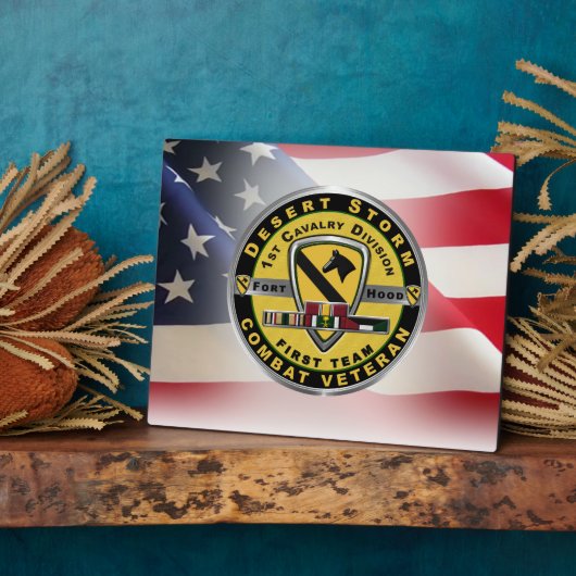 第1騎兵師団デザートストーム退役軍人 フォトプラーク (側面)