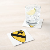 第1騎兵師団パッチ愛国者 スクエアペーパーコースター (インサイチュ)