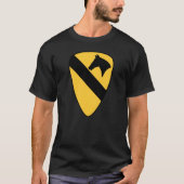 第1騎兵師団パッチ 愛国 Tシャツ (正面)