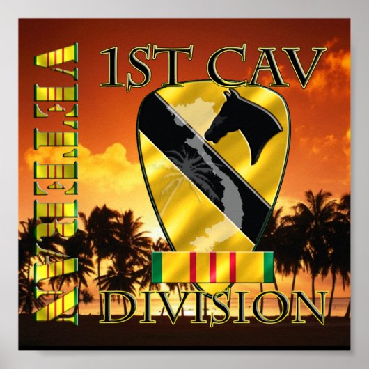 第1騎兵師団ベトナム退役軍人 ポスター (正面)